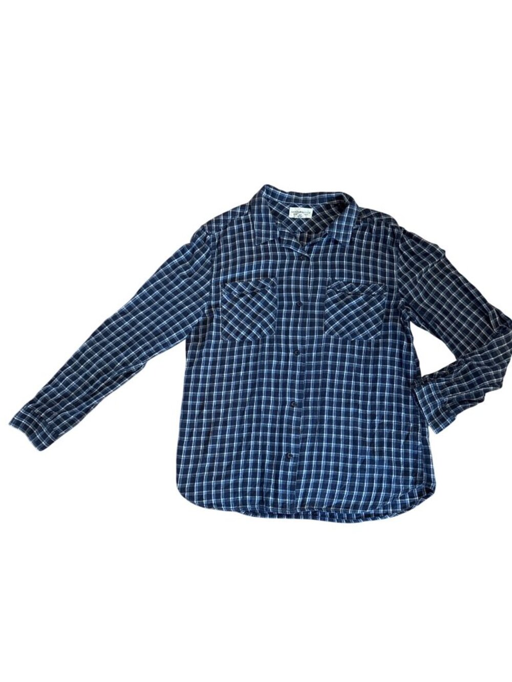 Denim & Supply Ralph Lauren Shirt Men Lg Blue Plaid Button Down Long Sleeve